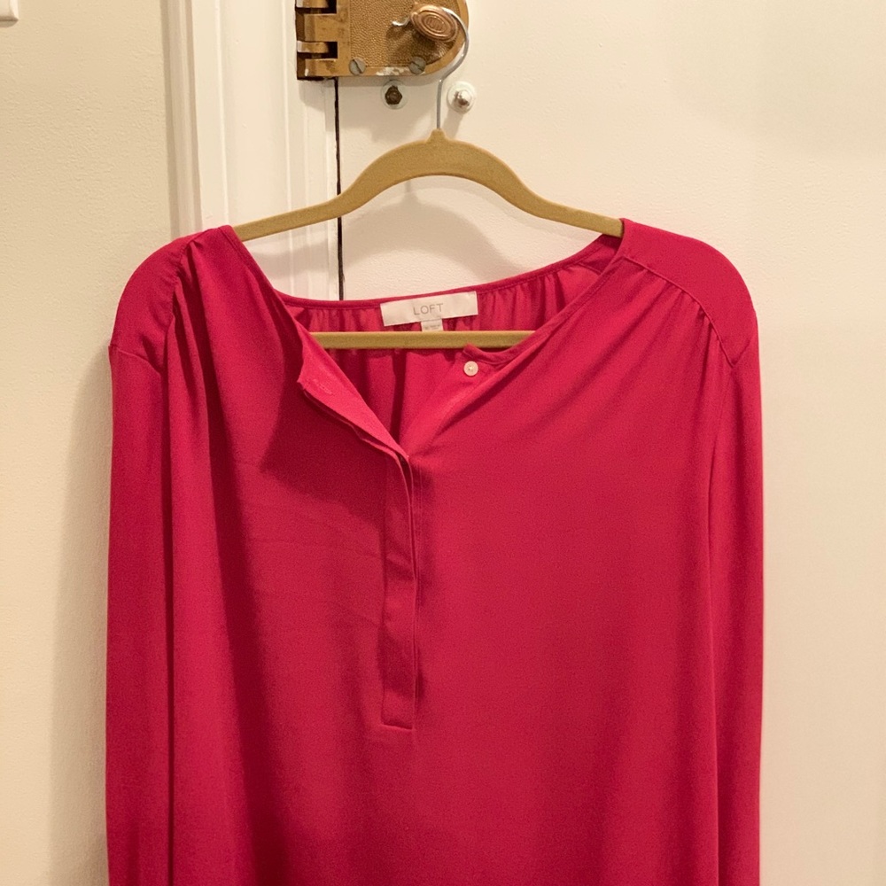 Red 3 quarter button tunic